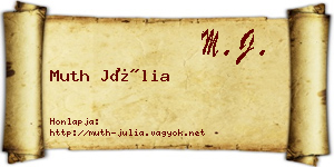 Muth Júlia névjegykártya